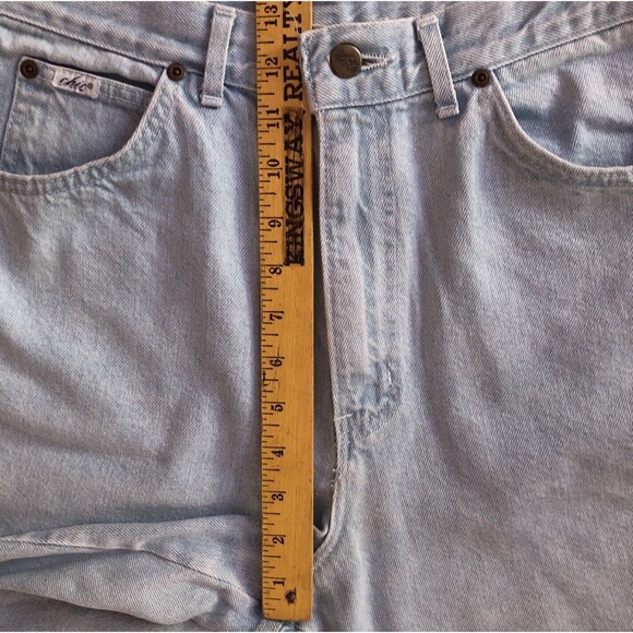 VTG Chic Ultra High Rise Bermuda Denim Shorts Waist Sz 30" Light Wash Jorts USA - Picture 9 of 15